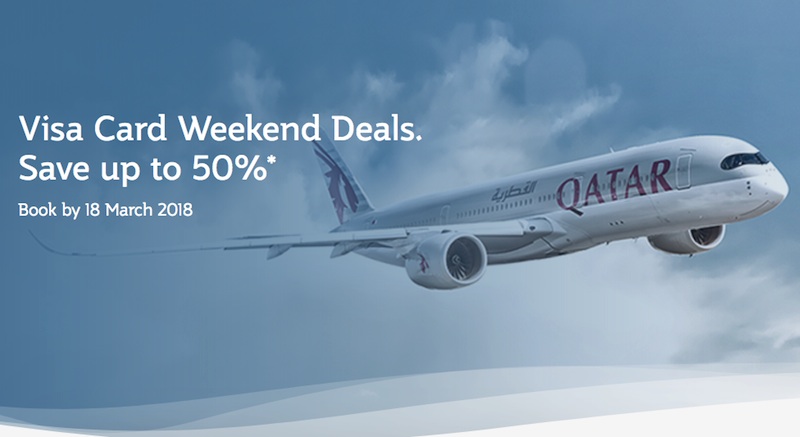 Скидка выходного дня до 50% от Qatar Airways